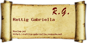 Rettig Gabriella névjegykártya